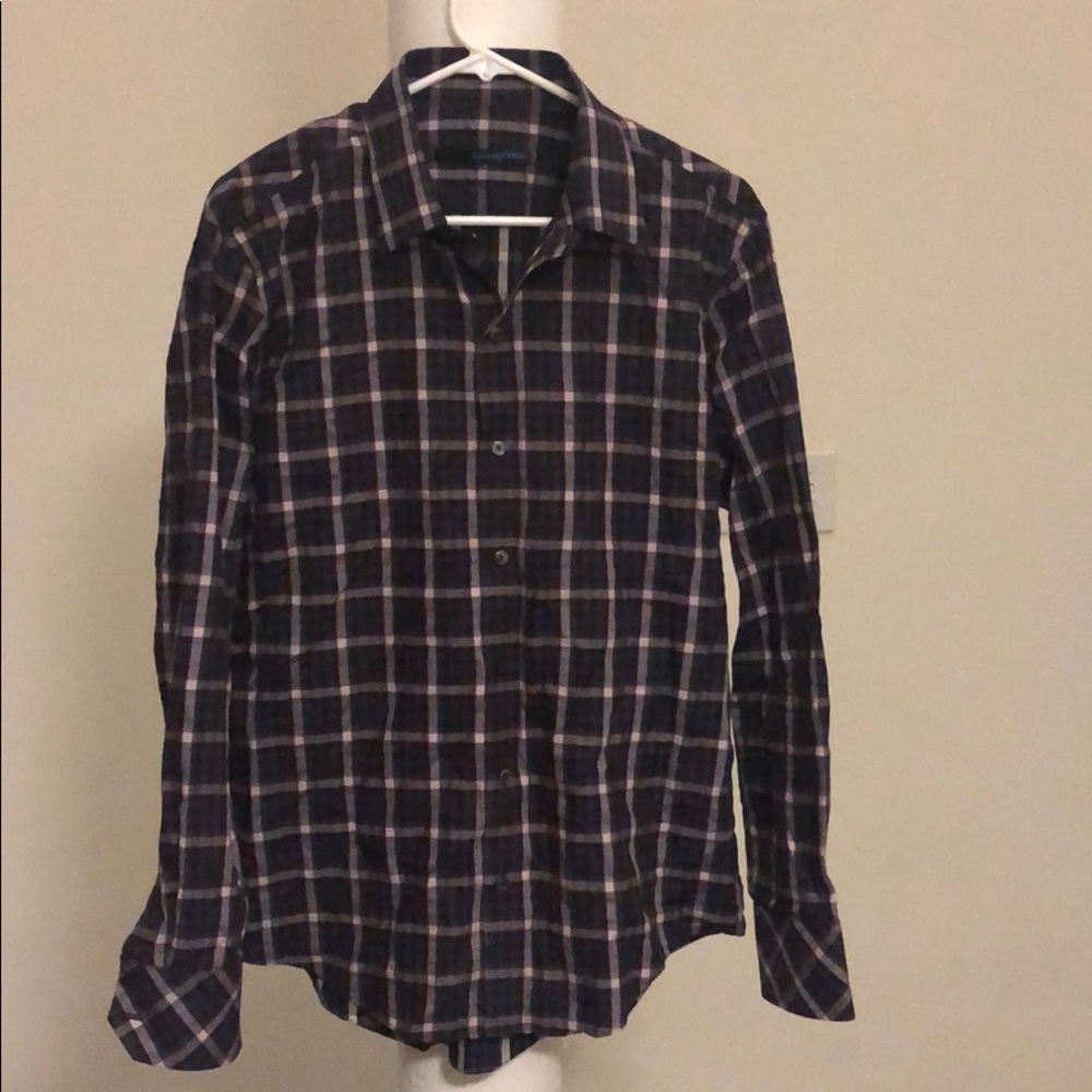 Purple plaid shirt